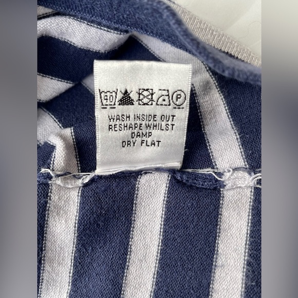 BODEN Striped Top UK 10 Lightweight/Indigo Blue/Nautical/Coastal/Knitted - Picture 13 of 14